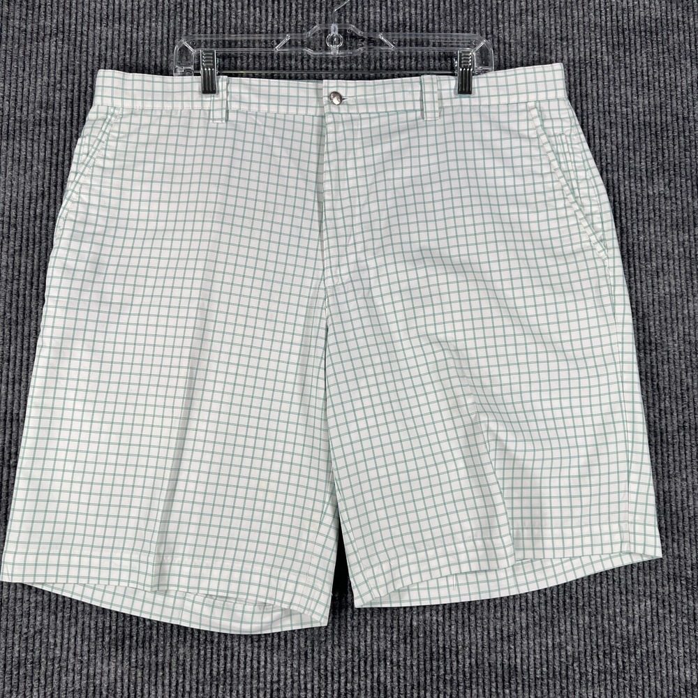 Callaway Short X Series Mens Size 40 White Green Check Chino Golf Lightweight